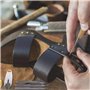 Wuudi Kit d'outils de bricolage pour cuir - Outils de couture pour le cuir, couture, poinçonnage, sculpture, selle, accessoires 