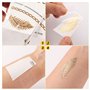 10 Feuilles Tatouage Temporaire Doré Argenté Faux Tatouage Ephémère Etanche Cadeau pour Femme Fille
