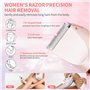 Rasoir Femme Electrique avec Station de USB Rechargeable