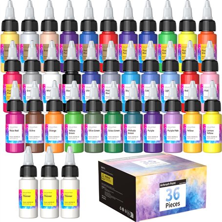 Oasser 36 Pcs Kit Peinture pour Aérographe