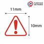 Tampon attention | 11mm | Cachet encreur symbole alerte | warning ink stamp
