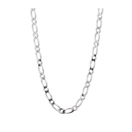 Collier/Chaîne Homme Argent 925 - Maille Figaro Alternée 1+1-60cm