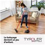 Tyroler | Balayette Magique | Caoutchouc Naturel à 100% | Manche en Aluminium Anti-Rouille de 105 cm | Conception Debout | Compa
