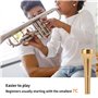 Embouchure de Trompette 3C 7C, Matériau en Laiton doré, Coffret Cadeau pour les Amateurs et les Débutants, adapté aux étudiants,