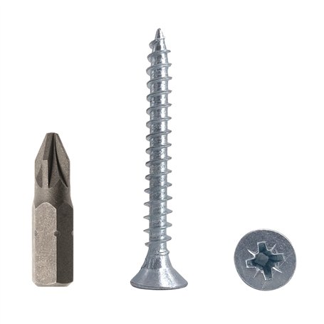 Lot de 200 vis à bois en acier zingué 5