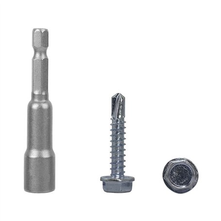 Marcopol Lot de 200 vis autoforeuses DIN 7504K en acier zingué 4