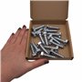 DIN 571 Lot de 16 vis à bois avec têtes hexagonales en acier zingué - M10 x 40 mm
