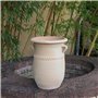 Kreta Keramik Céramique crète | amphore de Plante en Terre Cuite antigel Faite Main avec poignées 40 cm | jardinière décorative 