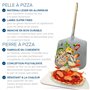 Joeji's Kitchen Pierre pour Pizza & Pelle en aluminium pour Pizza - Pierre a pizza barbecue Pierre pour cuisson croustillante ad