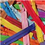 KGS Lot de 100 fermetures éclair en nylon - 20 couleurs différentes - 10 cm