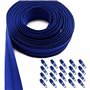 KGS Fermeture éclair Yard | Rouleau de fermeture éclair en nylon | 4 yards et 20 curseurs (bleu roi)