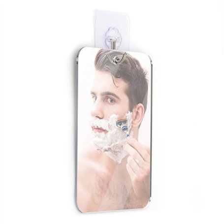 Láser y Plásticos LYP001ED Miroir de Douche Anti-maçon sans Cadre avec Crochet adhésif Inoxydable spécial gratté