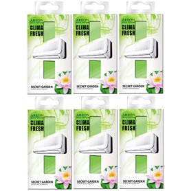 Areon Clima Fresh Désodorisant Maison Jardin Secret Climatiseur Rafraichisseur d Air Secret Garden Lot de 6 Areon Clima Fresh Désodorisant Maison Jardin Secret Climatiseur Rafraichisseur d Air Secret Garden Lot de 6