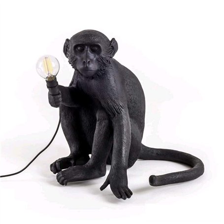 Seletti Lampe Singe assis en résine
