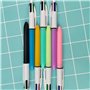 JDIEOQA Lot de 5 stylos à bille rétractables, multicolore, 4 couleurs en 1