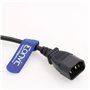 Eonvic Câble adaptateur court IEC 320 C14 vers prise femelle européenne pour UPS PDU