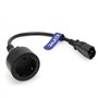 Eonvic Câble adaptateur court IEC 320 C14 vers prise femelle européenne pour UPS PDU