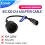 Eonvic Câble adaptateur court IEC 320 C14 vers prise femelle européenne pour UPS PDU