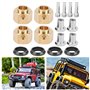 Combineur en Laiton 4 Pièces, Adaptateur Hexagonal de Moyeu de Roue pour TRX4 TRX6 1/10 Modèle de Voiture RC Combinateur en Lait