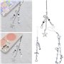 YANGLY Chaîne de téléphone Portable Lot de 3 Porte-clés étoiles Sweet Star Chaîne de téléphone Pendentif de téléphone Alliage Ma