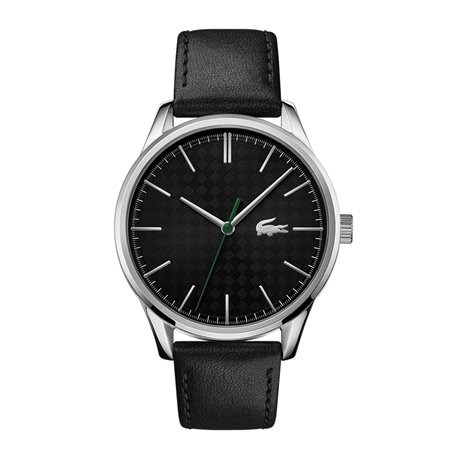 Lacoste Montre Analogique à Quartz pour Homme Collection Vienna avec Bracelet en Cuir Noir - 2011047