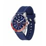 Lacoste Montre Chronographe à Quartz pour Homme Collection TIEBREAKER avec Bracelet en Silicone Bleu - 2011154