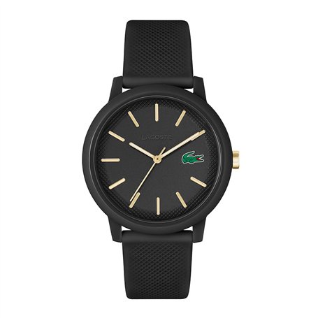 Lacoste Montre Analogique à Quartz pour Homme Collection LACOSTE.12.12 avec Bracelet en Silicone Noir - 2011233