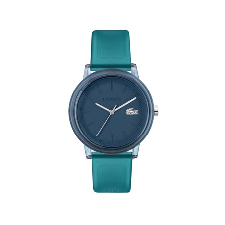 Lacoste Montre à Mouvement à Quartz Trois Aiguilles pour Homme et Femme Collection Lacoste.12.12 avec Bracelet en Silicone Bleu