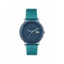 Lacoste Montre à Mouvement à Quartz Trois Aiguilles pour Homme et Femme Collection Lacoste.12.12 avec Bracelet en Silicone Bleu