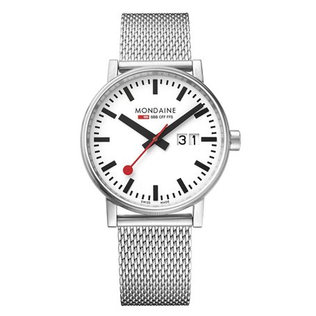 Mondaine Mixte Analogique Classique Quartz Montre avec Bracelet en Acier Inoxydable MSE.40210.SM