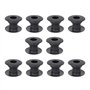 Shanrya Roulement de Baby-Foot, 10 Paires Noire Plastique Tables de Baby-Foot, Hauteur Interne Réglable de 23 à 34mm, 5529 Roule