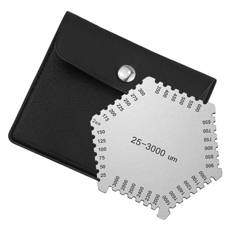 Zeizafa Jauges d'épaisseur de peinture 25-3000um en acier inoxydable hexagonal pour film humide pour revêtement de peinture