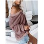 Dreamskull Dames Femmes Pull Blouses Chemise Long Jumper Tops Chemise Longue Chemisier Long Casier Élégant À Manches Longues Épa