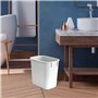 Acrimet Corbeille, Poubelle de bureau, 3,25 gallons / 13 quarts / 12 litres (en plastique) (couleur blanche) (lot de 4)