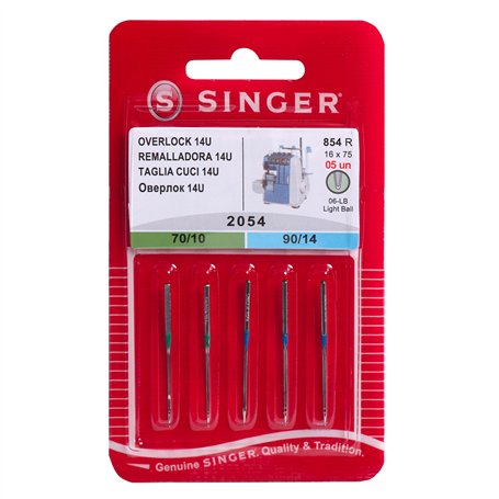 Singer 14u 854r 2054 Lot mixte d'aiguilles surjet