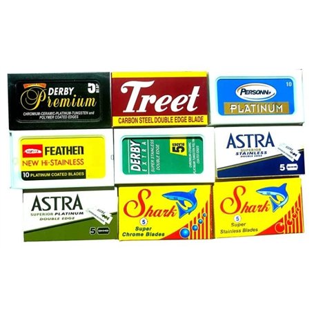 Lot de 60 lames de rasoir Astra-Derby-Treet-Shark-Pers0nna-Shark