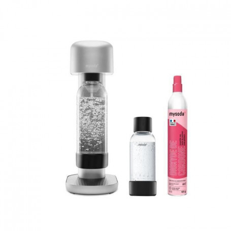 MYSODA Machine a Soda Ruby Silver. 1 bouteille 0.5L . 1 bouteille 1L. 1 cylindre 209,99 €