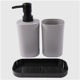 La Briantina Set de Salle de Bain 3 pièces – Distributeur de Savon, gobelet Porte-Brosse à Dents et Porte-Savon – Design Minimal La Briantina Set de Salle de Bain 3 pièces – Distributeur de Savon