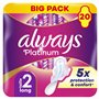 Serviettes Always Platinum Long (taille 2) Avec Ailettes20