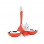 Alessi TIGRITO COMEDERO Gatos Acero Y RESINA Naranja