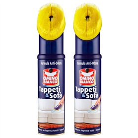 Omino Bianco Gel – Produit spécifique pour tapis et canapés, nettoyant et nettoyant pour tissus avec formule anti-odeur, 2 pièce Omino Bianco Gel – Produit spécifique pour tapis et canapés
