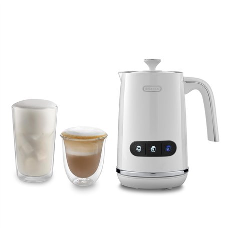 De'Longhi LatteMix EMF3.W Mousseur à lait électrique pour lait chaud & froid & alternatives végétales Nettoyage facile Couvercle