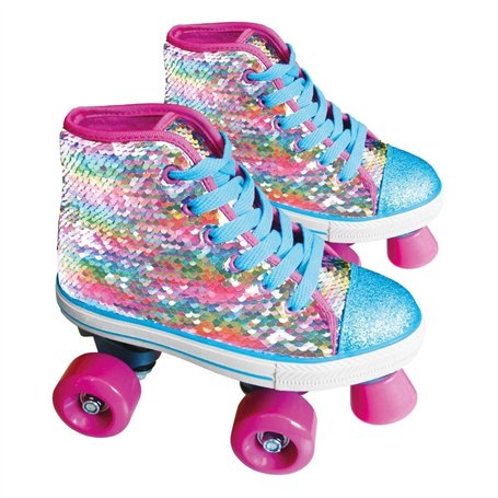 Girabrilla by Sport1 Patins à roulettes avec Paillettes pivotantes Multicolores 35-36