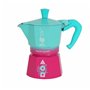 Cafetière Italienne Bialetti Bleu Rose Aluminium Thermoplastique 3 Tasses
