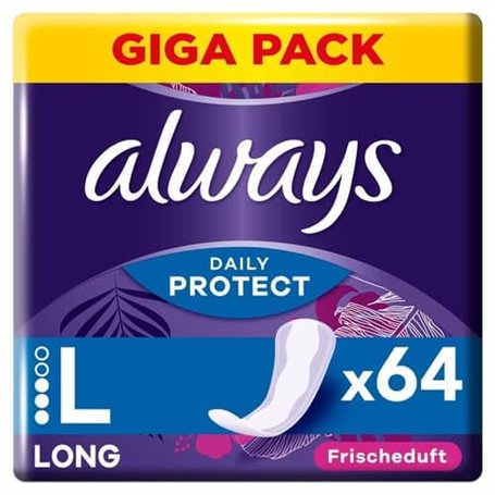 Always Daily Protect Lot de 64 protège-slips longs avec parfum frais