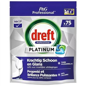 Dreft Platinum All In One Lot de 75 tablettes pour lave-vaisselle Regular Dreft Platinum All In One Lot de 75 tablettes pour lave-vaisselle Regular