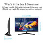ASUS Moniteur VY279HGR Eye Care – 27 Pouces FHD (1920 x 1080), IPS, 120 Hz (OC), SmoothMotion, 1 ms, Adaptive Sync, Technologie