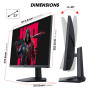 KOORUI Ecran Pc Gamer 27 Pouces, Moniteur PC 240Hz, FHD, 1ms, Adaptive Sync (1920 x 1080p, DCI-P3 90%, SRGB 100%, HDMI, DisplayP