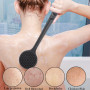 Lot de 2 brosses pour le corps en silicone - Noir - Brosse de douche pour le dos - Brosse pour le dos - Brosse pour le corps - B