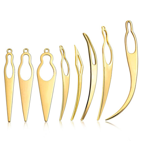 POFET 8 pièces outil d'extensions de dreadlocks aiguille de verrouillage pour accessoires de serrage de cheveux